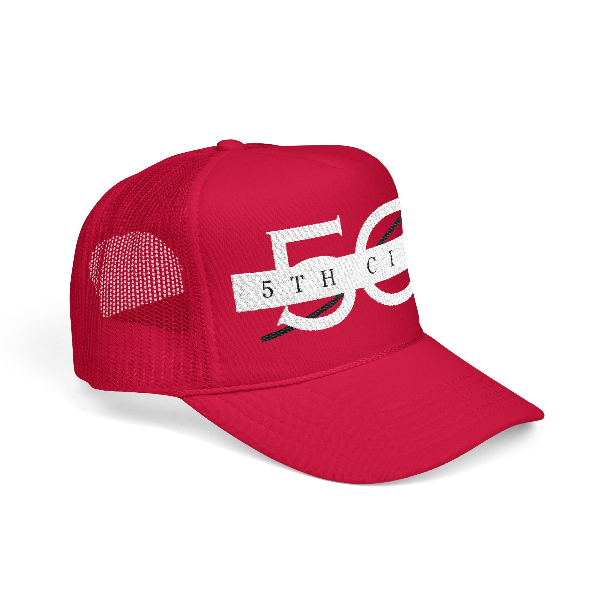 5th City Stylish Foam Trucker Hat, Casual Outdoor Accessory, Trendy Embroidered Cap, Ideal for Summer Events, Great Gift for Dads