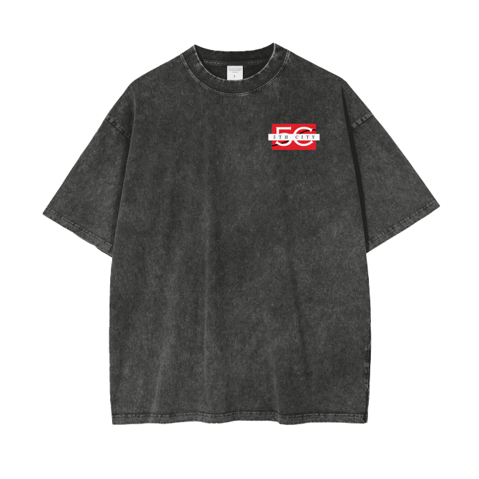 5th City Acid Wash Oversize T-Shirt - 250 GSM