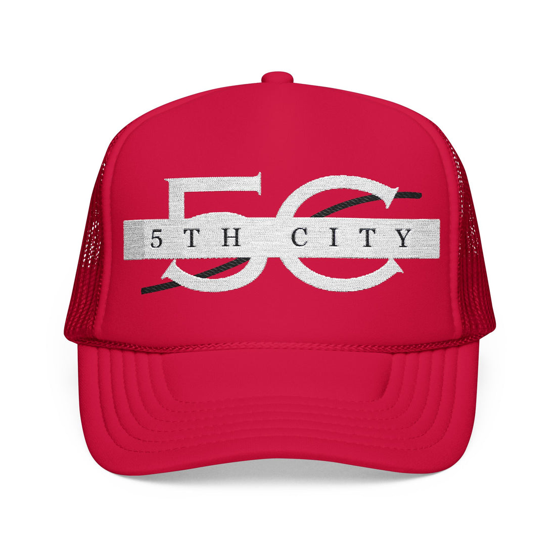 5th City Stylish Foam Trucker Hat, Casual Outdoor Accessory, Trendy Embroidered Cap, Ideal for Summer Events, Great Gift for Dads