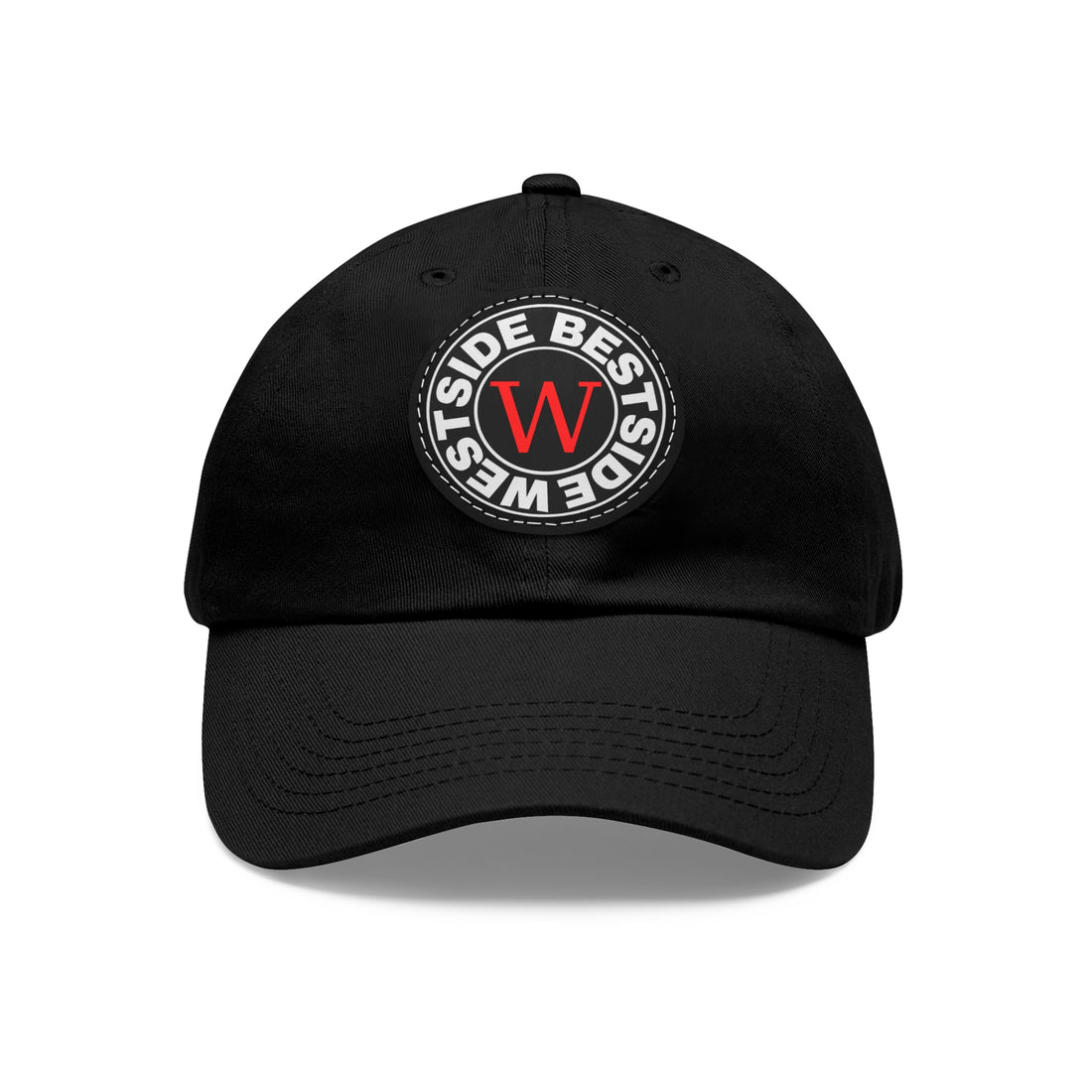 Westside Dad Hat with Leather Patch (Round)