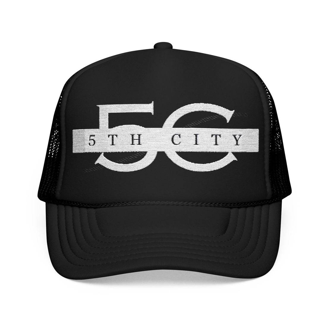 5th City Stylish Foam Trucker Hat, Casual Outdoor Accessory, Trendy Embroidered Cap, Ideal for Summer Events, Great Gift for Dads