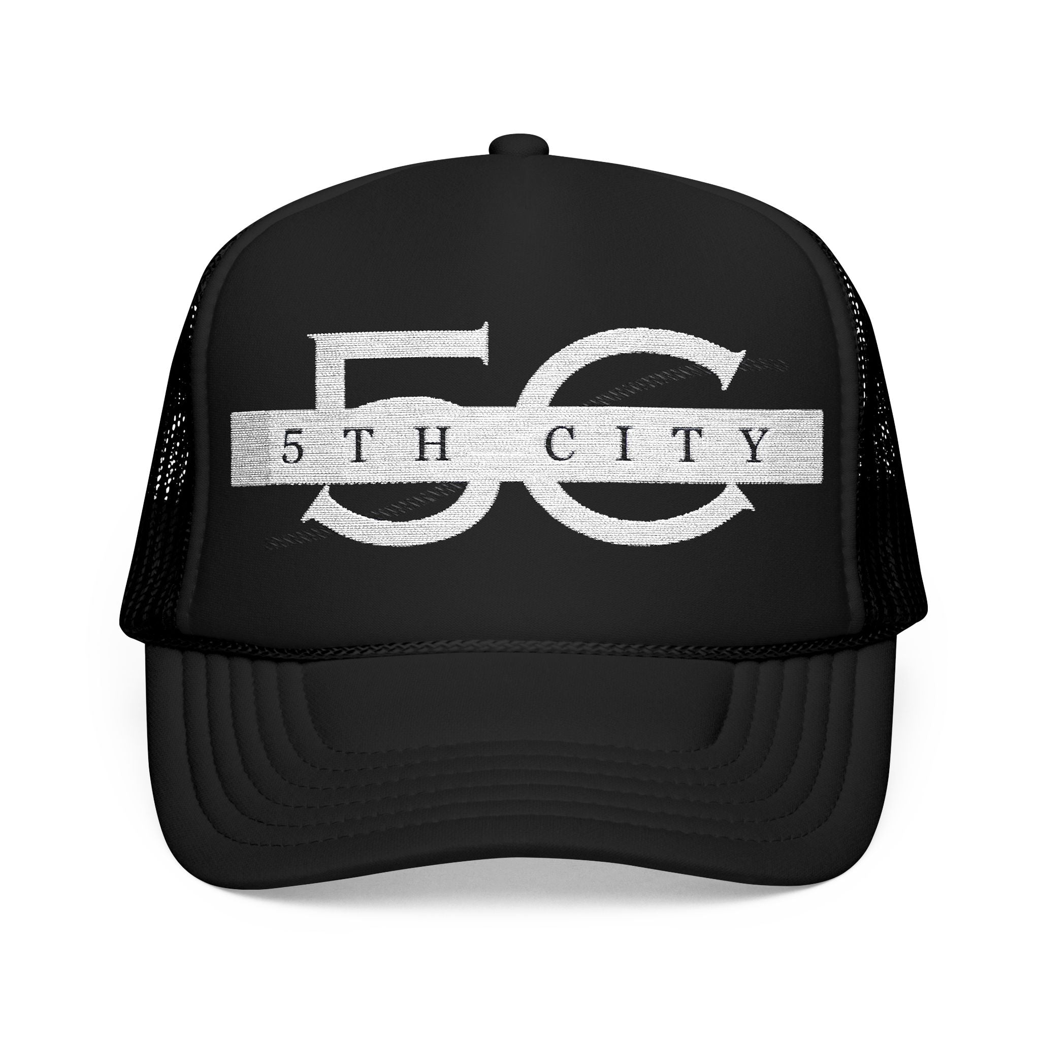 5th City Stylish Foam Trucker Hat, Casual Outdoor Accessory, Trendy Embroidered Cap, Ideal for Summer Events, Great Gift for Dads