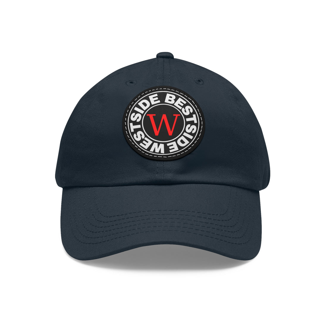 Westside Dad Hat with Leather Patch (Round)