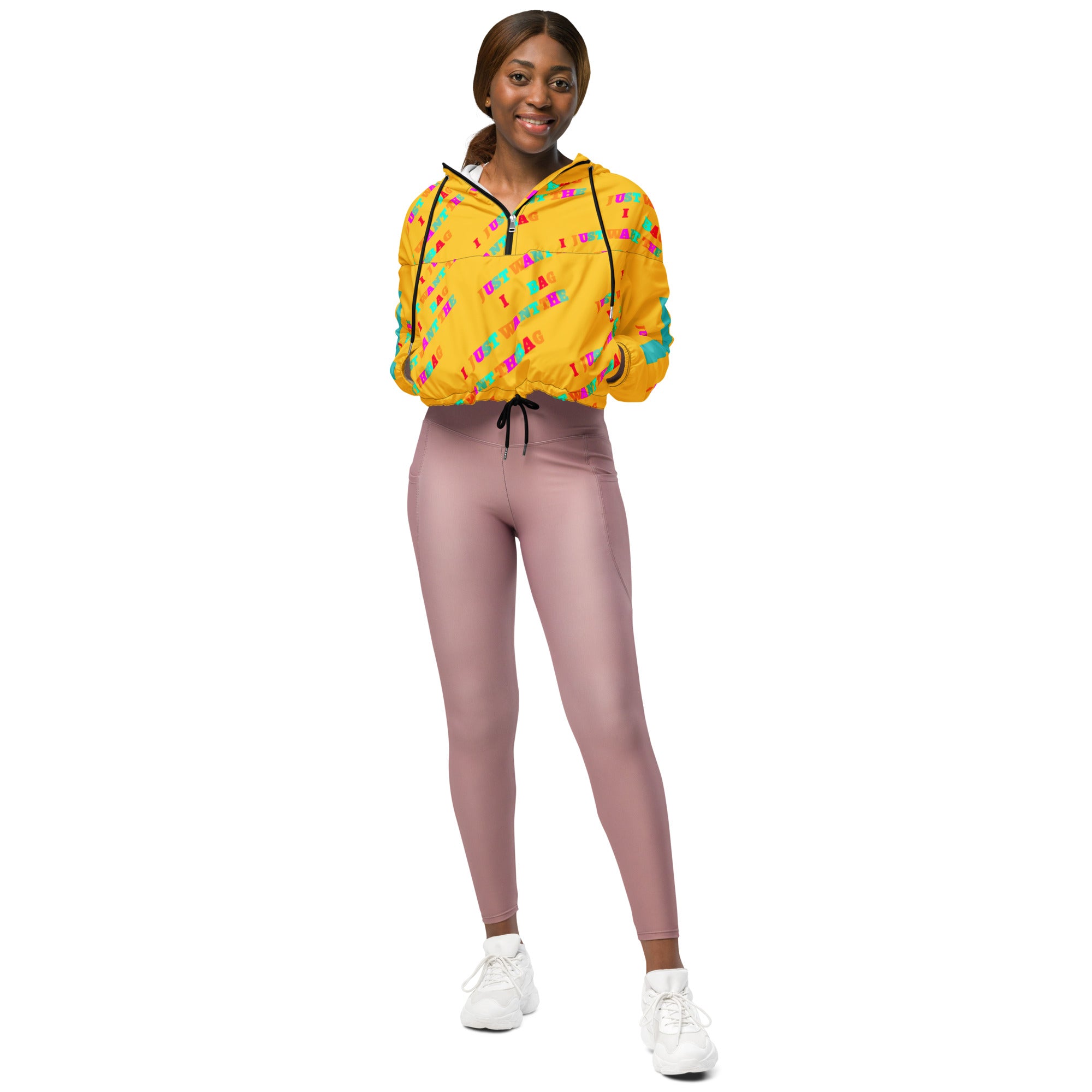 IJWTB Multicolor Women’s cropped windbreaker