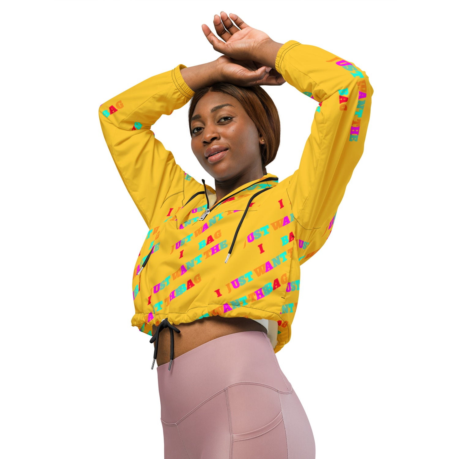 IJWTB Multicolor Women’s cropped windbreaker