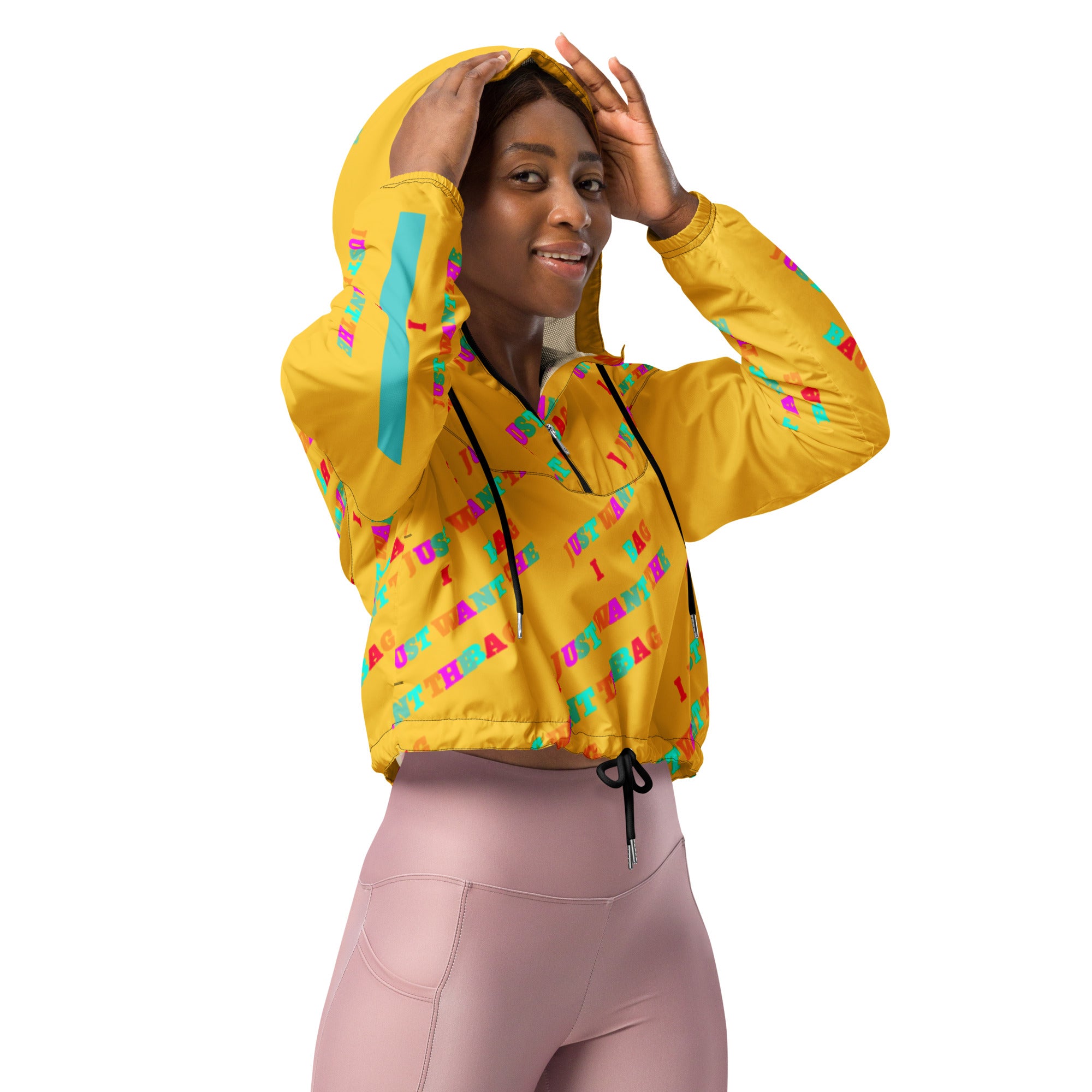 IJWTB Multicolor Women’s cropped windbreaker