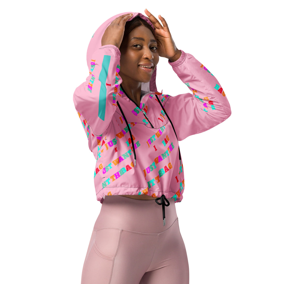 IJWTB Multicolor Women’s cropped windbreaker