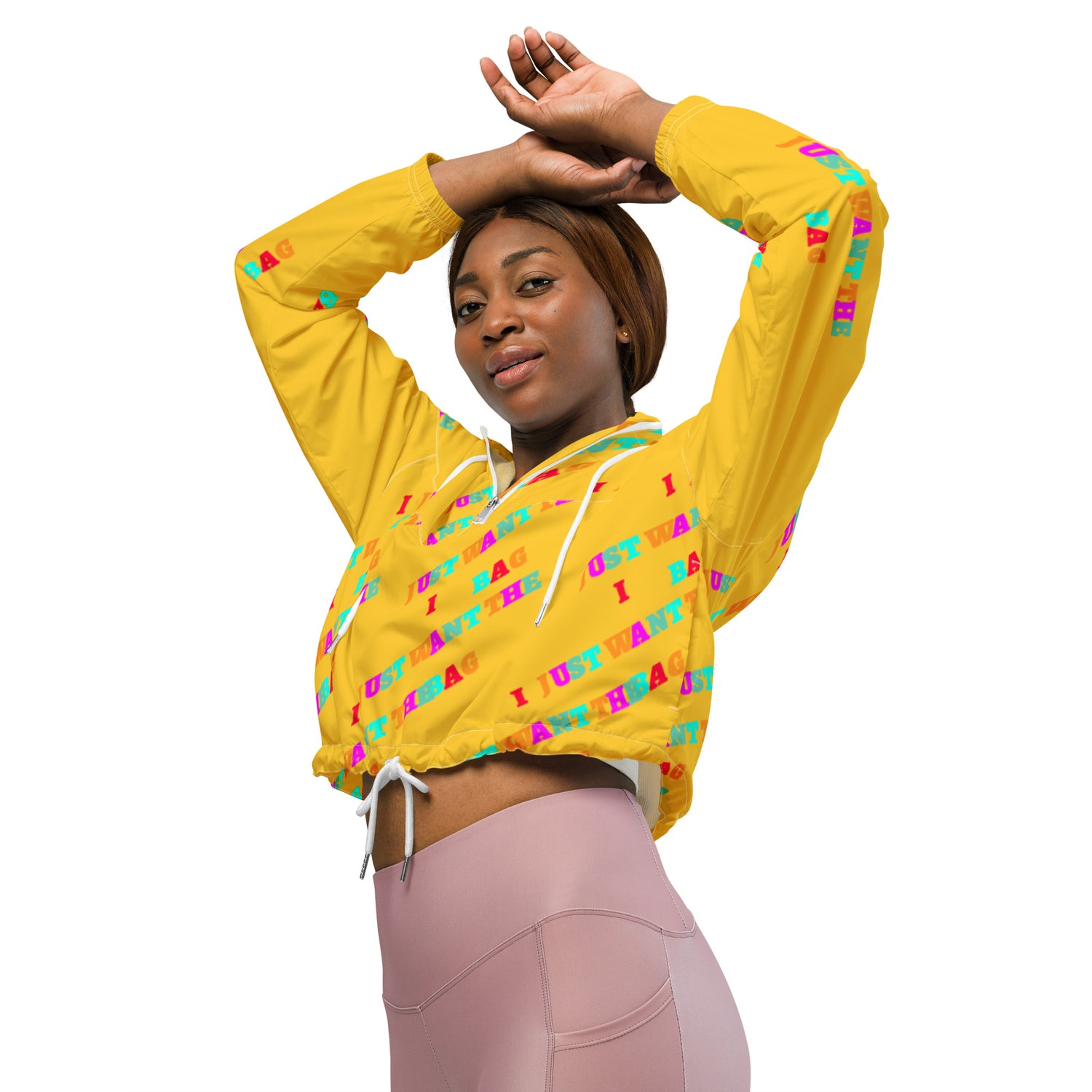 IJWTB Multicolor Women’s cropped windbreaker