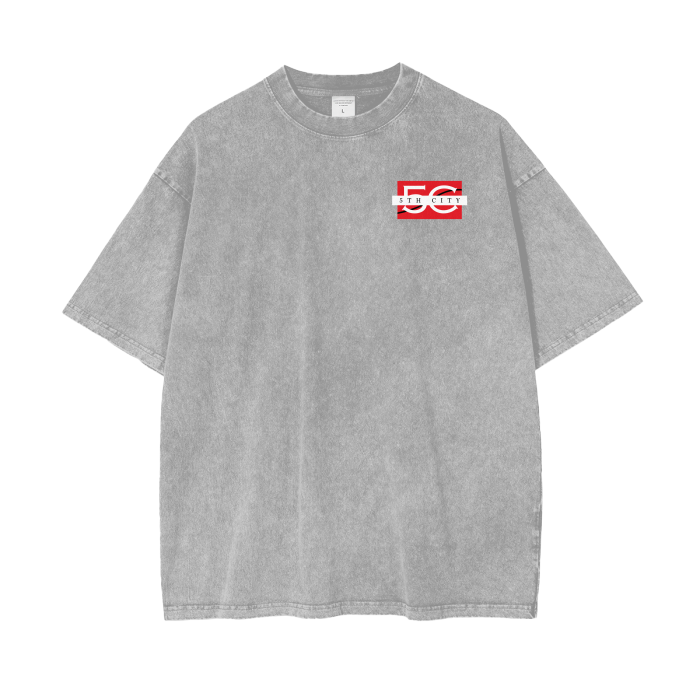 5th City Acid Wash Oversize T-Shirt - 250 GSM