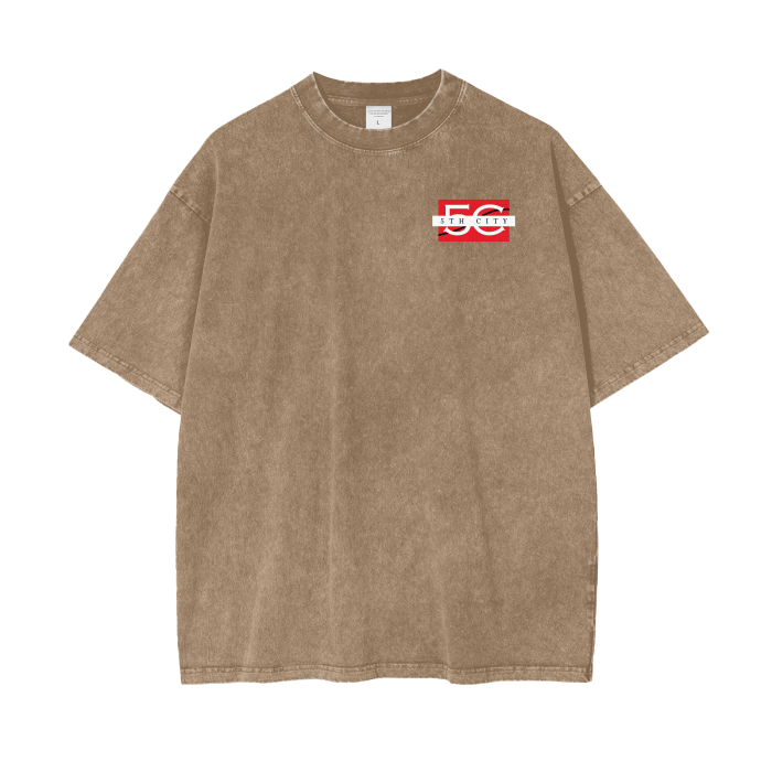 5th City Acid Wash Oversize T-Shirt - 250 GSM