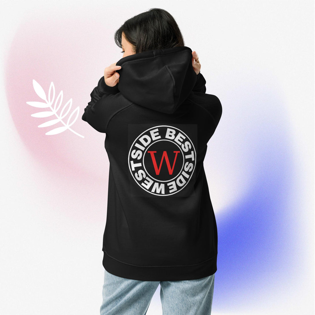 Westside Unisex eco raglan hoodie