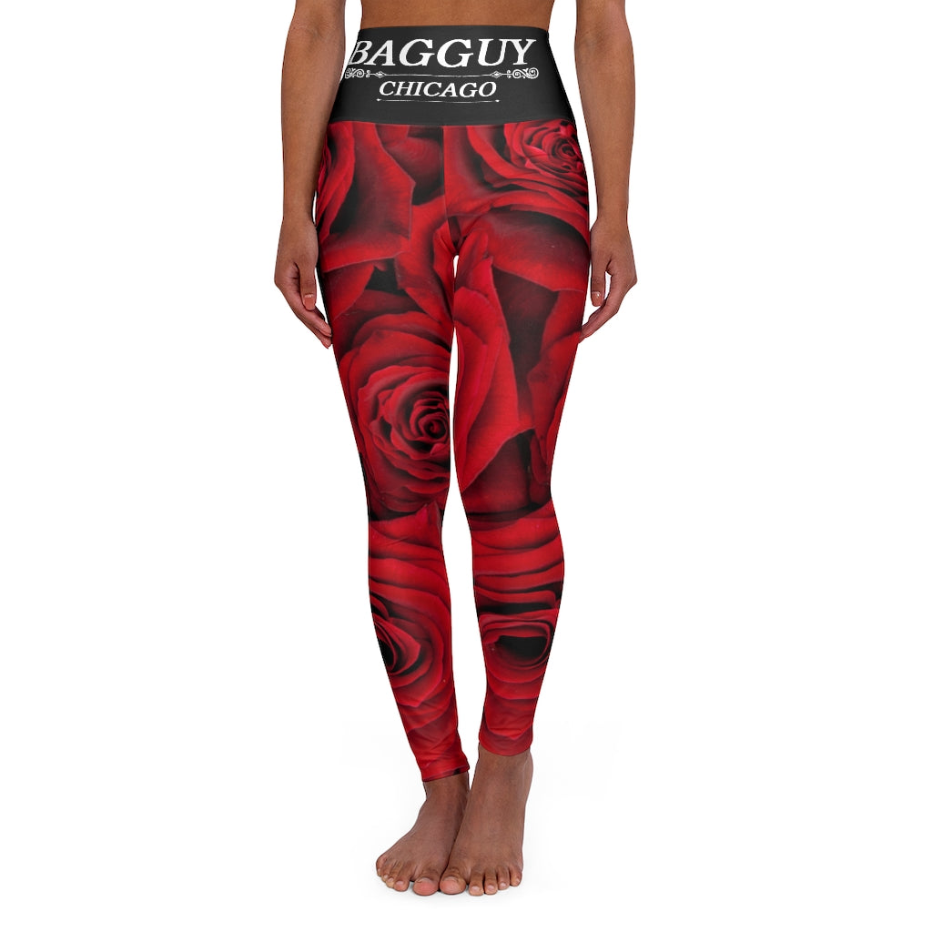 I.J.W.T.B. Roses High Waisted Yoga Leggings