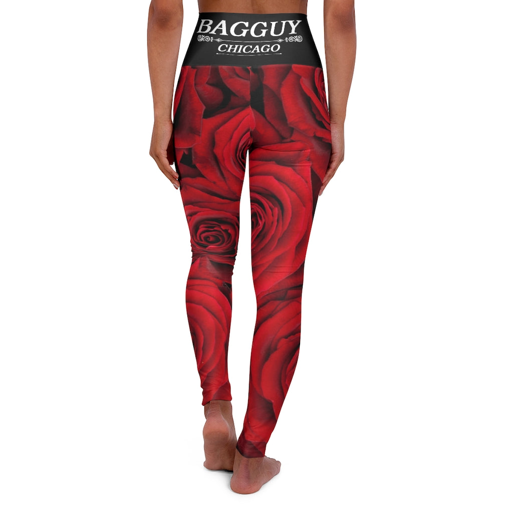 I.J.W.T.B. Roses High Waisted Yoga Leggings