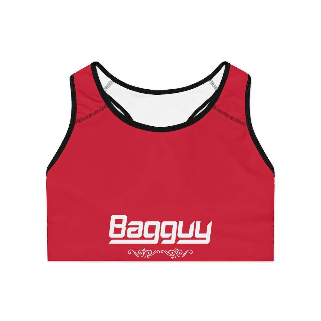 Bagguy red Sports Bra (AOP)