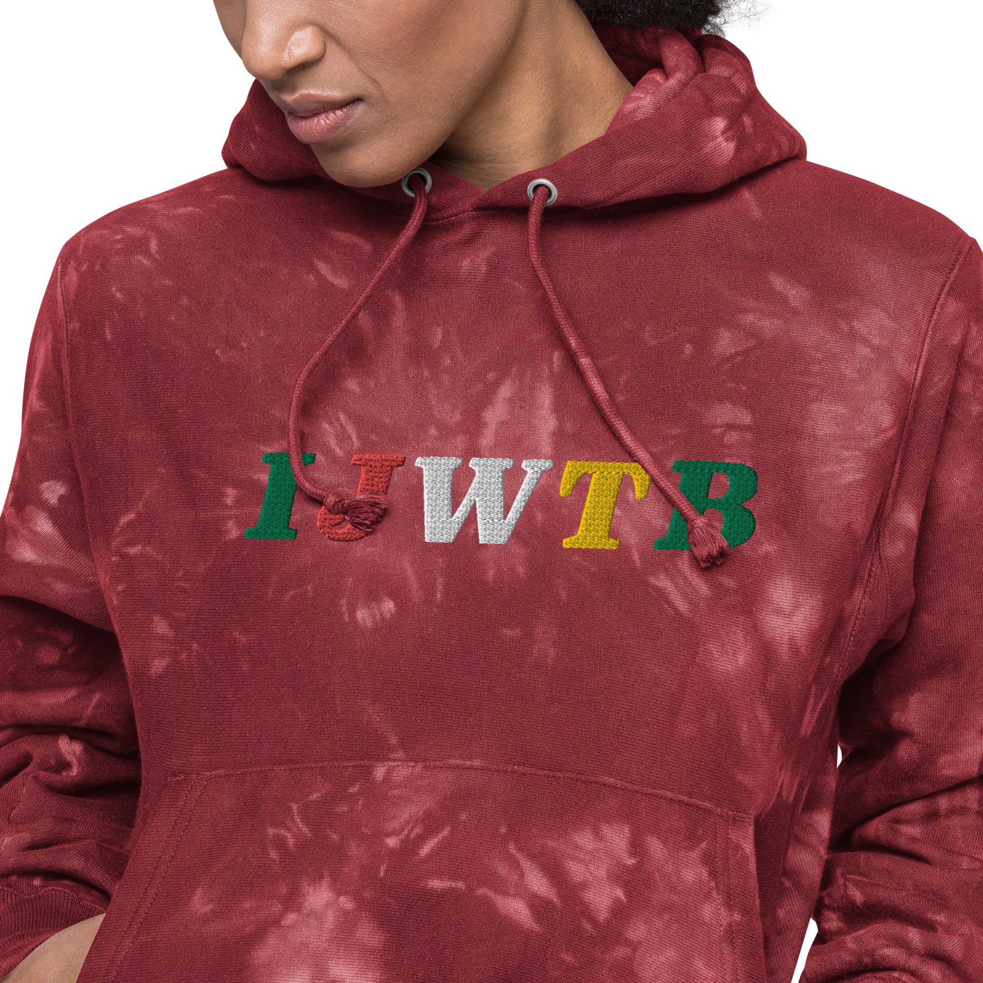 IJWTB Embroidered Unisex Champion tie-dye hoodie