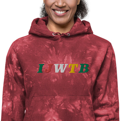 IJWTB Embroidered Unisex Champion tie-dye hoodie