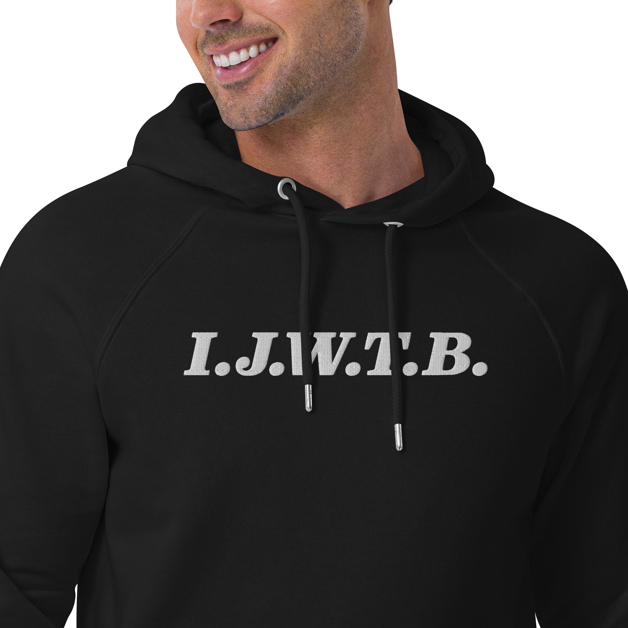 I.J.W.T.B. Embroidered Unisex eco raglan hoodie