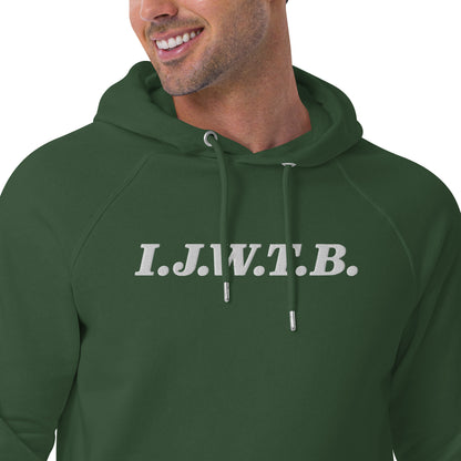 I.J.W.T.B. Embroidered Unisex eco raglan hoodie