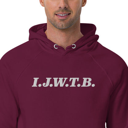 I.J.W.T.B. Embroidered Unisex eco raglan hoodie