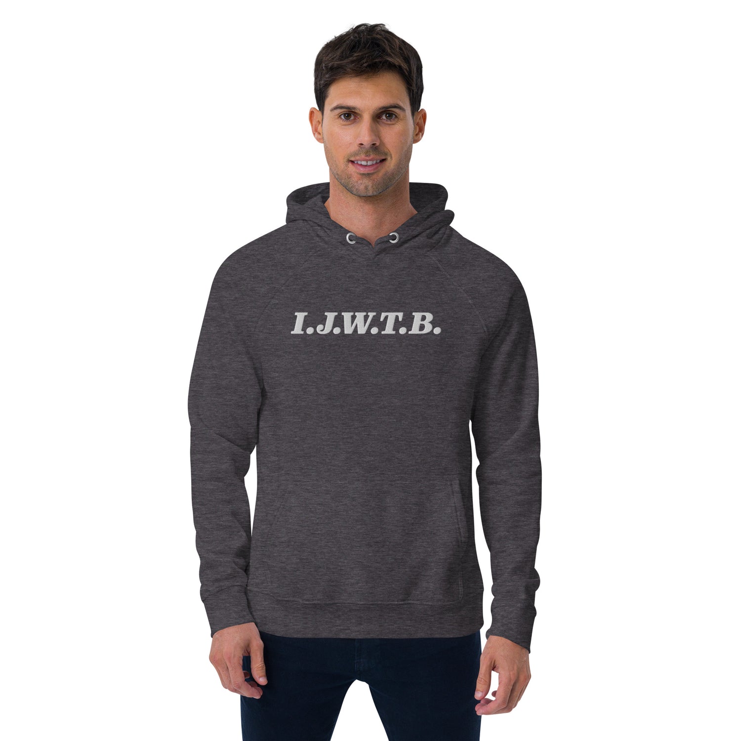 I.J.W.T.B. Embroidered Unisex eco raglan hoodie