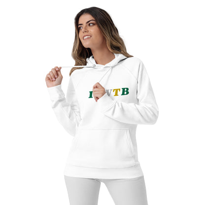 I.J.W.T.B. Embroidered Unisex eco raglan hoodie